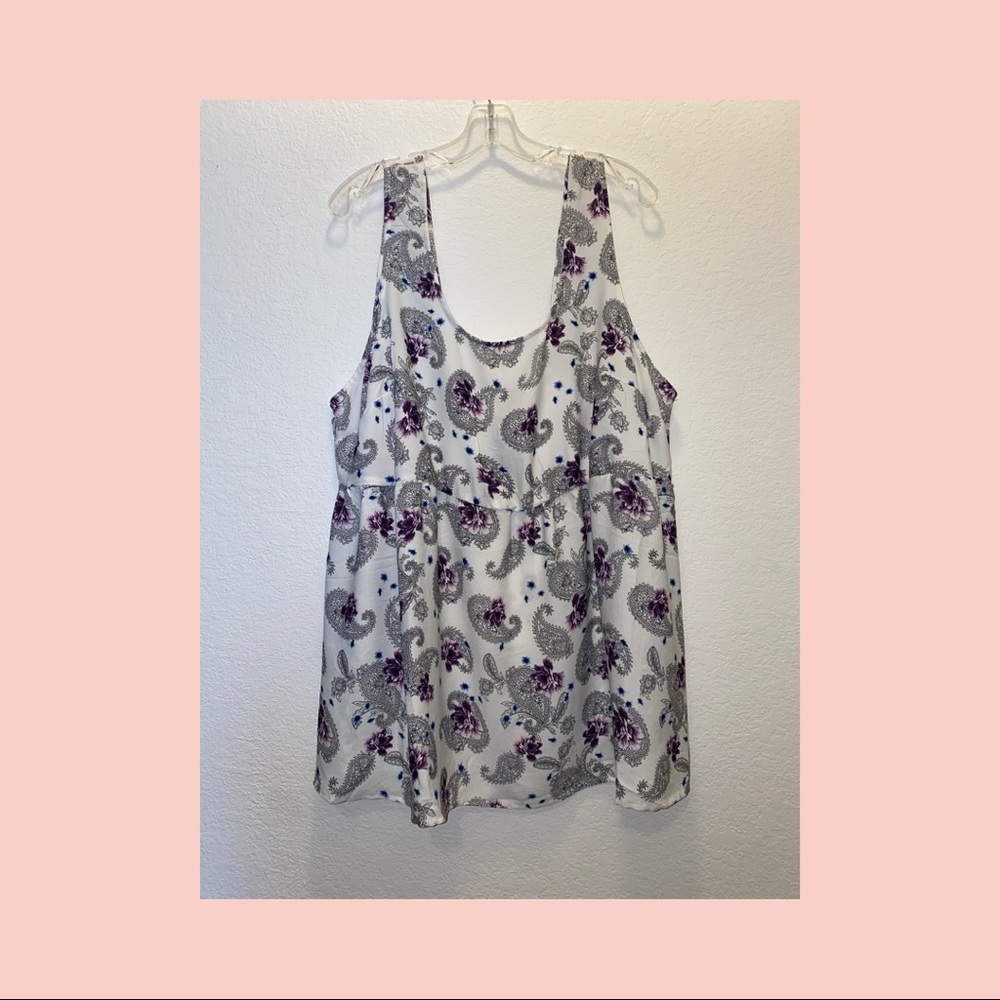 Torrid- Paisley Babydoll Tank 3X